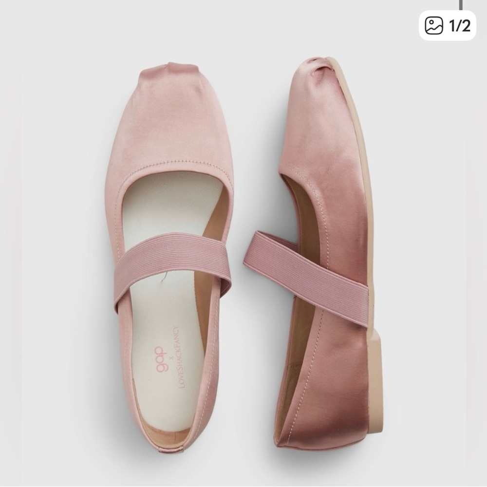 NEW IN BOX • LoveShackFancy X GAP  Women's Pink Ballet Flats